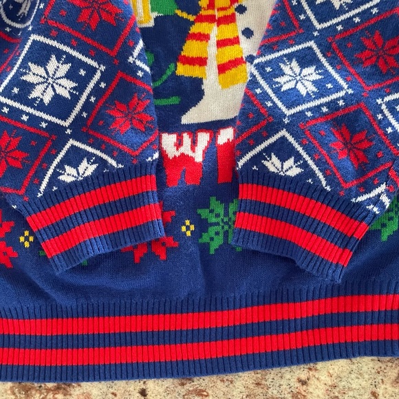 Rockin' Around Christmas Beer Sweater "Frothy the Snowman" Ugly Unisex Crewneck - Picture 4 of 9